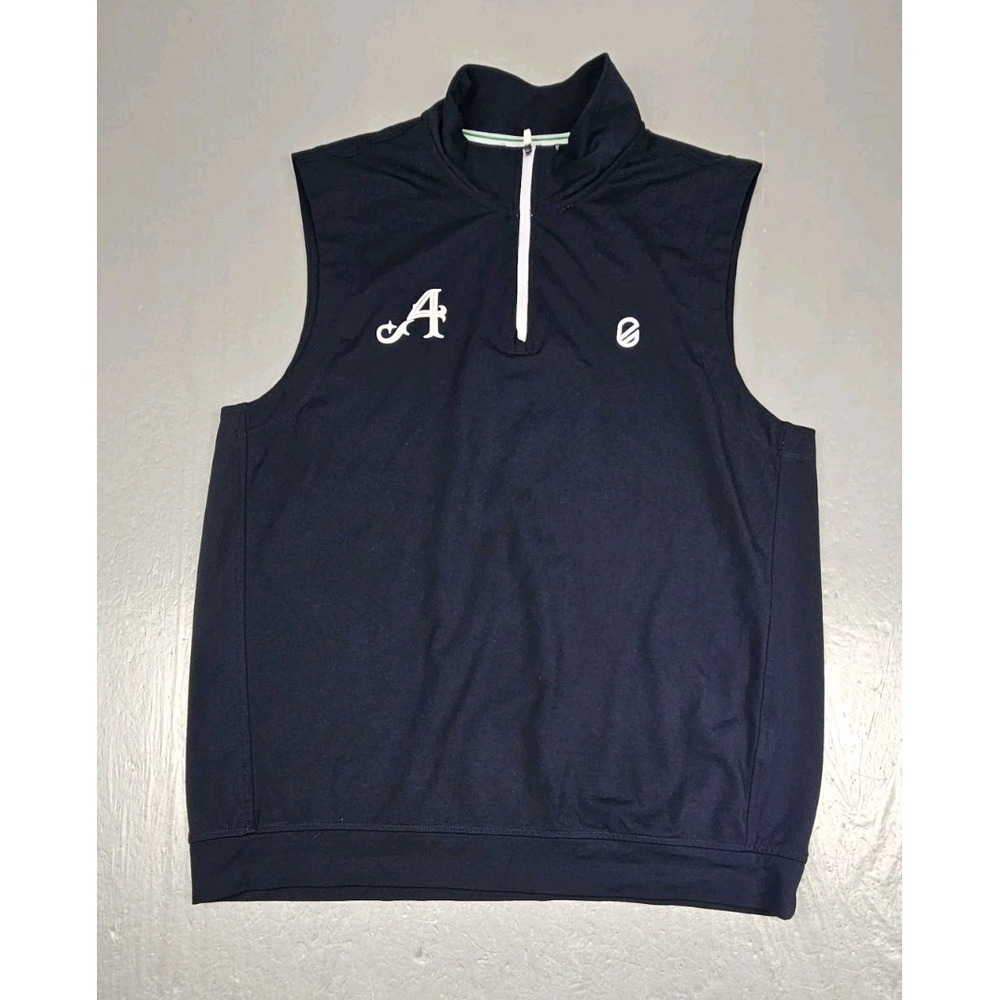 Extracurricular Golf 4 Four Aces Vest Mens Med Qt‎ Zip Blue  Performance EX-CR